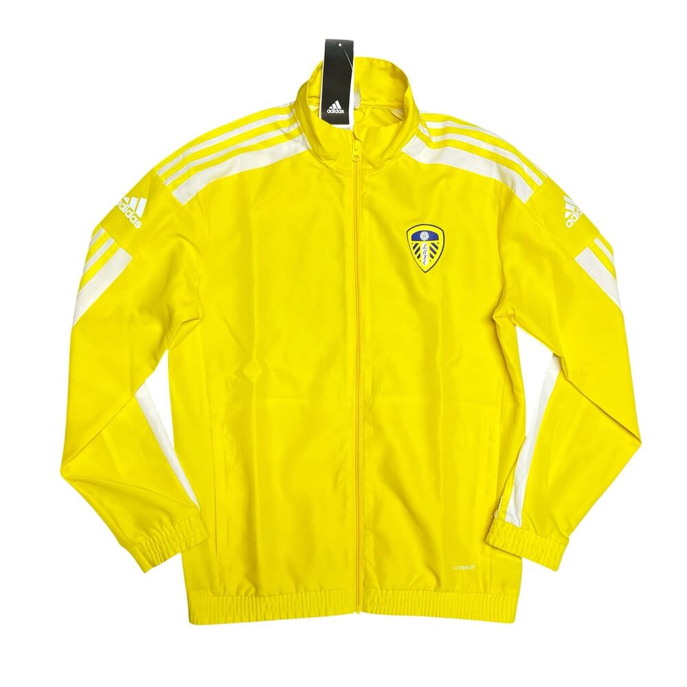 ADIDAS NWT Leeds United 2021/22 LUFC Presentation Track Jacket Yellow Size S